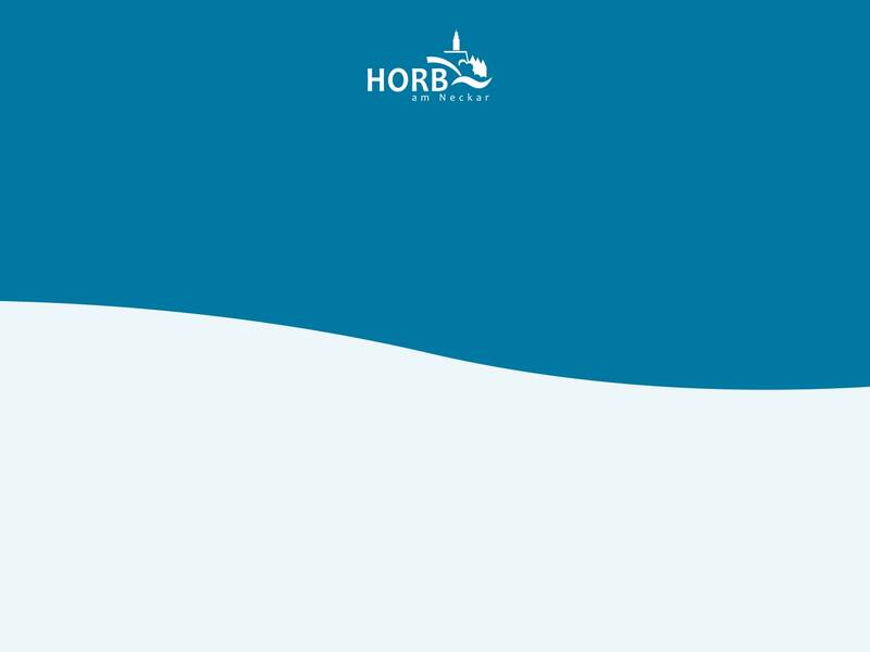 Logo der Stadt Horb am Neckar mit stilisierter Skyline und Fluss.