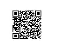 Schwarz-weißer QR-Code mit quadratischem Muster und drei großen Quadraten in den Ecken.