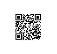 Schwarz-weißer QR-Code mit quadratischem Muster und drei großen Quadraten in den Ecken.
