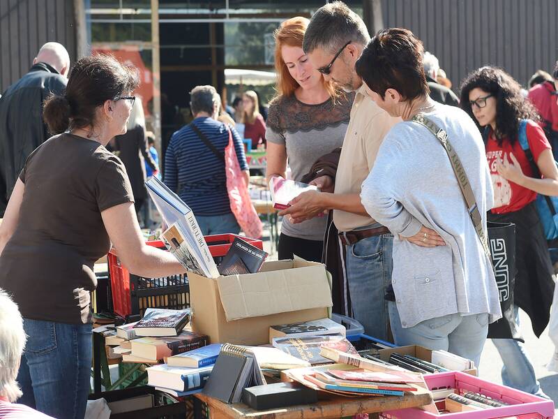 Ein Büchermarkt 