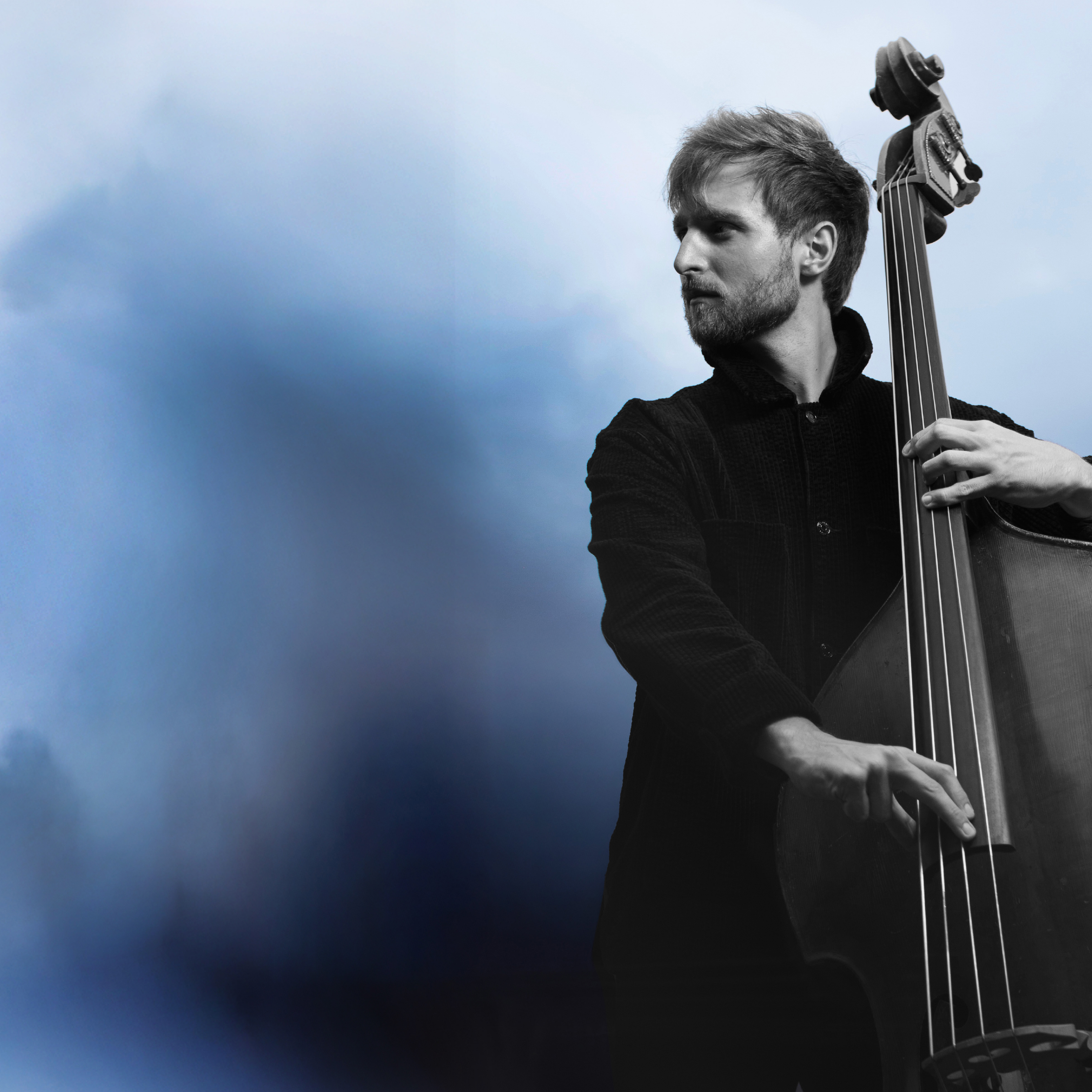 Bassist am Kontrabass